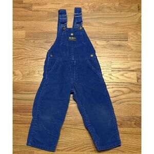 Vintage 80’s Oshkosh B'Gosh Vestbak Blue Corduroy Overalls Size 3T Kids